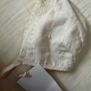 Zara Cream Baby Bonnet